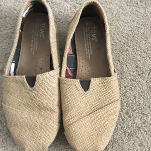 Toms linen slide ons